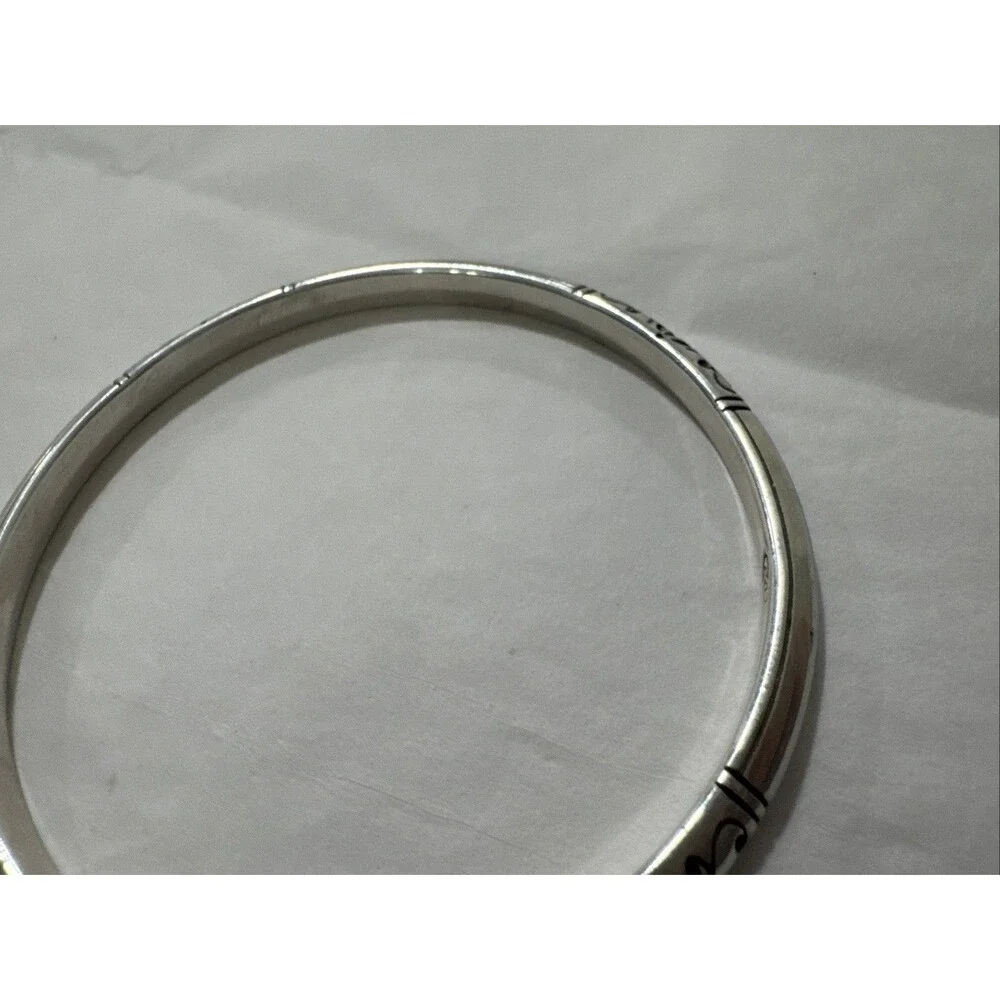 BRIGHTON -  Embossed Design 5mm Bangle Bracelet - 2.5